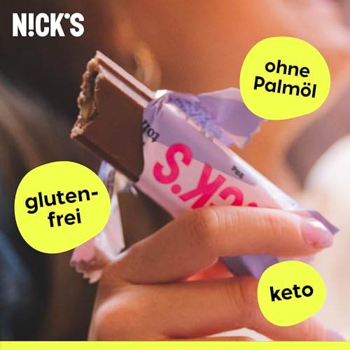 NICKS Keto Riegel Soft Toffee – Schokolade Karamell Snacks, 110 Kalorien, glutenfrei, perfekt für Low Carb Diät!