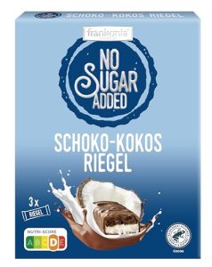 frankonia Schoko-Kokos Riegel ohne Zuckerzusatz, 100 g - Leckerer Genuss für bewusste Naschkatzen!