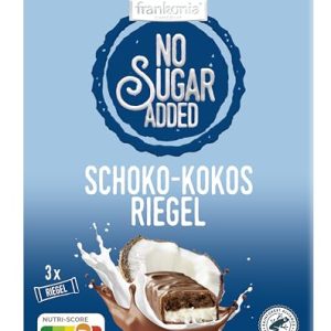 frankonia Schoko-Kokos Riegel ohne Zuckerzusatz, 100 g - Leckerer Genuss für bewusste Naschkatzen!
