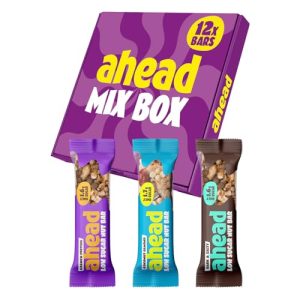 ahead Nussriegel Mixbox | Zuckerfreie Müsliriegel für unterwegs - 12x35g, 1,7g Zucker, glutenfrei