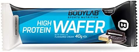 Bodylab24 High Protein Wafers 12x40g | Knuspriger Snack mit hohem Eiweißgehalt | Ideal für unterwegs