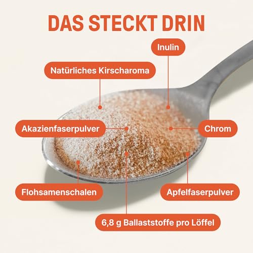 BRAINEFFECT DAILY FIBER - Ballaststoffgetränk für optimale Verdauung & Appetit - Zuckerfrei mit 9 Quellen & Vitaminen -