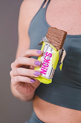 NICKS Riegel Schokolade Wafer – Glutenfreie Low Carb Waffeln für zuckerfreie Snacks, 165 Kalorien pro Riegel (24 x 35g)