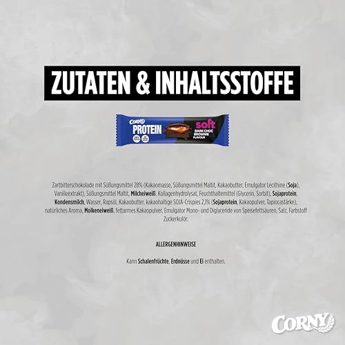 Corny Protein Riegel - Weiche Haselnuss-Nougat-Variante mit 30% Protein - Perfekt für Fitness und Snack zwischendurch!
