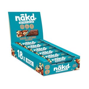 Nākd. Gesalzene Karamell Riegel | 100% natürliche Zutaten | Vegan & glutenfrei | Perfekt für unterwegs | 18 x 35g