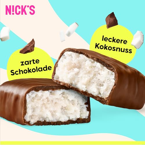 NICKS Keto Riegel Crunchy Caramel – Zuckerfreie Schokoladen-Mandel Snacks für Diabetiker & Low Carb Genuss (21x28g)