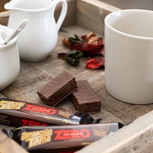 Tirma Waffeln dunkle Schokolade 70% Kakao | Zuckerfrei | Ideal für Keto & Diabetiker | 3 Stück Multipack