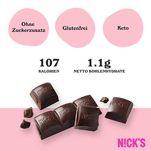NICKS Keto Riegel Soft Toffee – Schokolade Karamell Snacks, 110 Kalorien, glutenfrei, perfekt für Low Carb Diät!