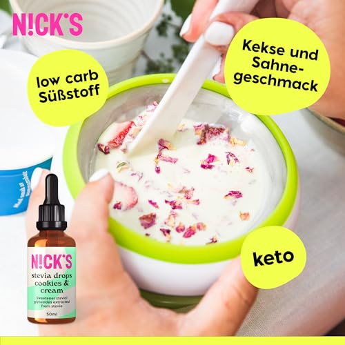 NICKS Stevia Flüssig Flavour Drops Karamell - Kalorienfreie Süßigkeit für Keto & Low Carb Genuss!