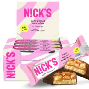 NICKS Protein Riegel Erdnuss Karamell – 15g Eiweiß, Low Carb Snack für Fitness & Gesundheit – Glutenfrei, ohne Zucker 12