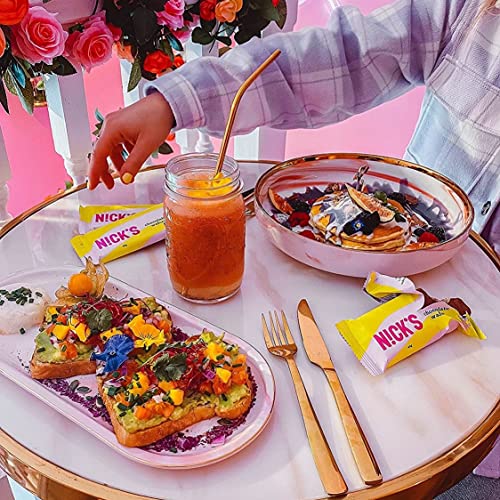 NICKS Riegel Schokolade Wafer – Glutenfreie Low Carb Waffeln für zuckerfreie Snacks, 165 Kalorien pro Riegel (24 x 35g)