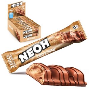 NEOH Milch-Haselnuss-Creme Crisp & Cream - Vegetarisch, Low Carb Snack, 20 Portionen, Gesunde Alternative ohne Zucker
