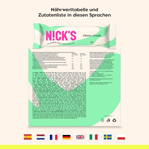 NICKS Keto Riegel Soft Toffee – Schokolade Karamell Snacks, 110 Kalorien, glutenfrei, perfekt für Low Carb Diät!