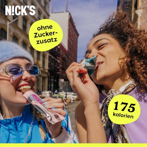 NICKS Keto Riegel Crunchy Caramel – Zuckerfreie Schokoladen-Mandel Snacks für Diabetiker & Low Carb Genuss (21x28g)