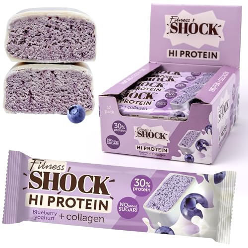 FitnesSHOCK High Proteinriegel Set – 20g Proteingehalt, zuckerfrei, kalorienarm, Pistazien-Kuchen Geschmack, ideal für F
