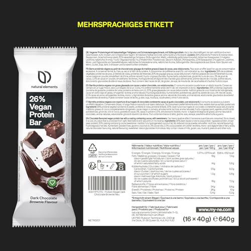 Natural Elements Proteinriegel Mix-Box – 13g Protein, Low Sugar Snacks – Vegetarisch & Palmölfrei – Ideal für Fitness un
