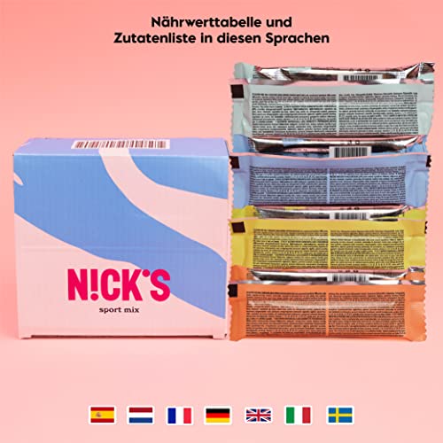 NICKS Riegel Schokolade Wafer – Glutenfreie Low Carb Waffeln für zuckerfreie Snacks, 165 Kalorien pro Riegel (24 x 35g)