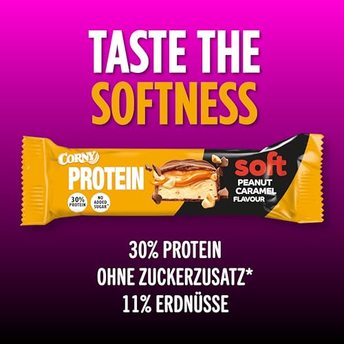 Corny Protein Riegel - Weiche Haselnuss-Nougat-Variante mit 30% Protein - Perfekt für Fitness und Snack zwischendurch!