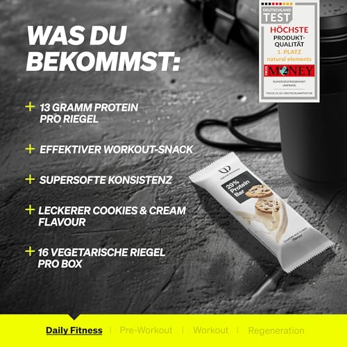 Natural Elements Proteinriegel Mix-Box – 13g Protein, Low Sugar Snacks – Vegetarisch & Palmölfrei – Ideal für Fitness un