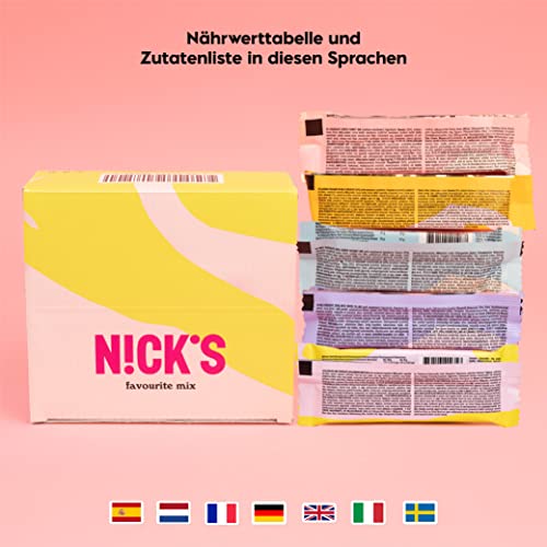 NICKS Keto Riegel Crunchy Caramel – Zuckerfreie Schokoladen-Mandel Snacks für Diabetiker & Low Carb Genuss (21x28g)