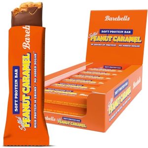Barebells Soft Protein Riegel – 16g Hochprotein Riegel, Zuckerarm, Ideal für Fitness – Salted Peanut Caramel, 12 x 55gr