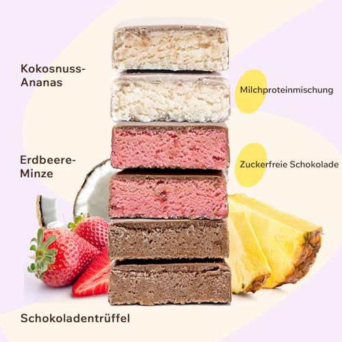 FitnesSHOCK High Proteinriegel Set – 20g Proteingehalt, zuckerfrei, kalorienarm, Pistazien-Kuchen Geschmack, ideal für F