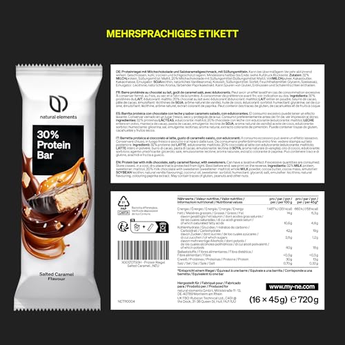 Natural Elements Proteinriegel Mix-Box – 13g Protein, Low Sugar Snacks – Vegetarisch & Palmölfrei – Ideal für Fitness un