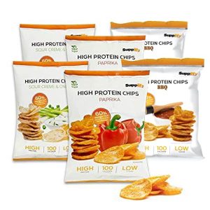 Supplify Protein Chips Mix Box II - Leckere Eiweiß Snacks für Abnehmen & Muskelaufbau (6x50g)