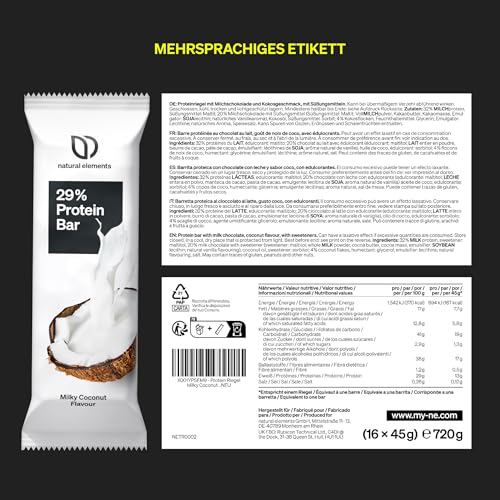 Natural Elements Proteinriegel Mix-Box – 13g Protein, Low Sugar Snacks – Vegetarisch & Palmölfrei – Ideal für Fitness un