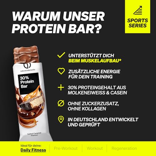 Natural Elements Proteinriegel Mix-Box – 13g Protein, Low Sugar Snacks – Vegetarisch & Palmölfrei – Ideal für Fitness un