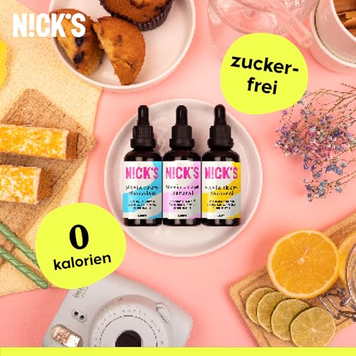 NICKS Stevia Flüssig Flavour Drops Karamell - Kalorienfreie Süßigkeit für Keto & Low Carb Genuss!
