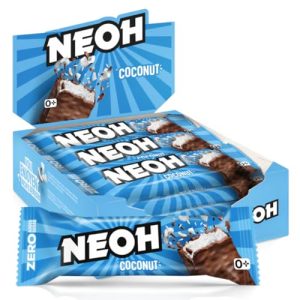 NEOH Low-Carb Kokos-Schokoladenriegel – Zuckerfrei, tropischer Genuss, hoher Ballaststoffgehalt, ideal für Snacks unterw