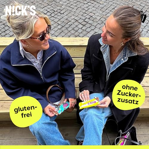 NICKS Riegel Schokolade Wafer – Glutenfreie Low Carb Waffeln für zuckerfreie Snacks, 165 Kalorien pro Riegel (24 x 35g)
