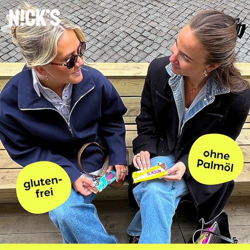 NICKS Riegel Schokolade Wafer – Glutenfreie Low Carb Waffeln für zuckerfreie Snacks, 165 Kalorien pro Riegel (24 x 35g)