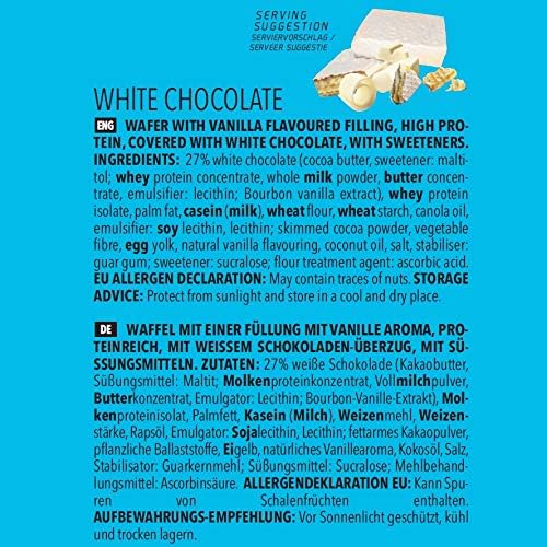 Bodylab24 High Protein Wafers 12x40g | Knuspriger Snack mit hohem Eiweißgehalt | Ideal für unterwegs